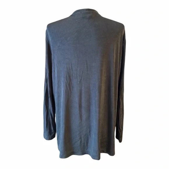 Chico’s Travelers Slinky Grey Open‎ Front Cardigan Size 3 (XL) - Picture 2 of 4